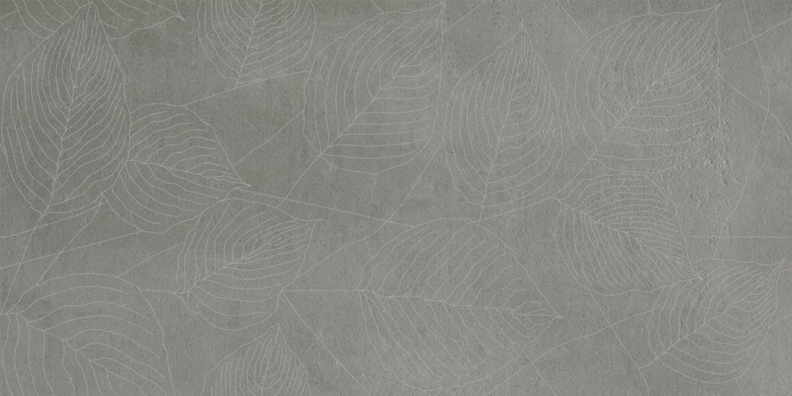 Gigacer Concrete Signs Grey Leaves 4.8 mm 60x120