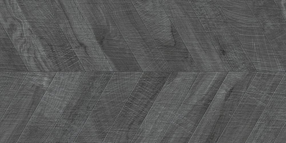 Ibero Artwood Chevron Black 60x120