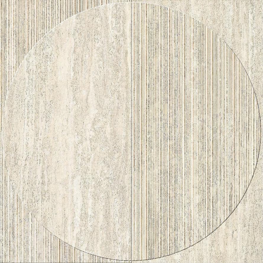 Impronta Italgraniti I Travertini Bianco Vein C Dec Radio 3D 120x120