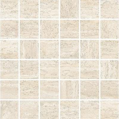 Impronta Italgraniti I Travertini Bianco Vein Cut Mosaico 30x30