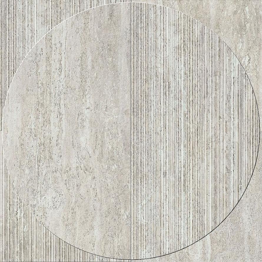 Impronta Italgraniti I Travertini Grigio Vein C Dec Radio 3D 120x120