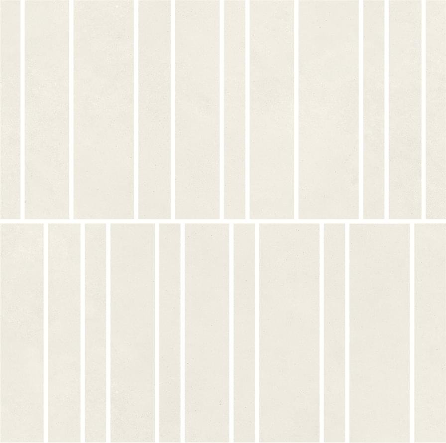 Impronta Italgraniti Nuances Bianco Mosaico Listelli Strideup 30x30