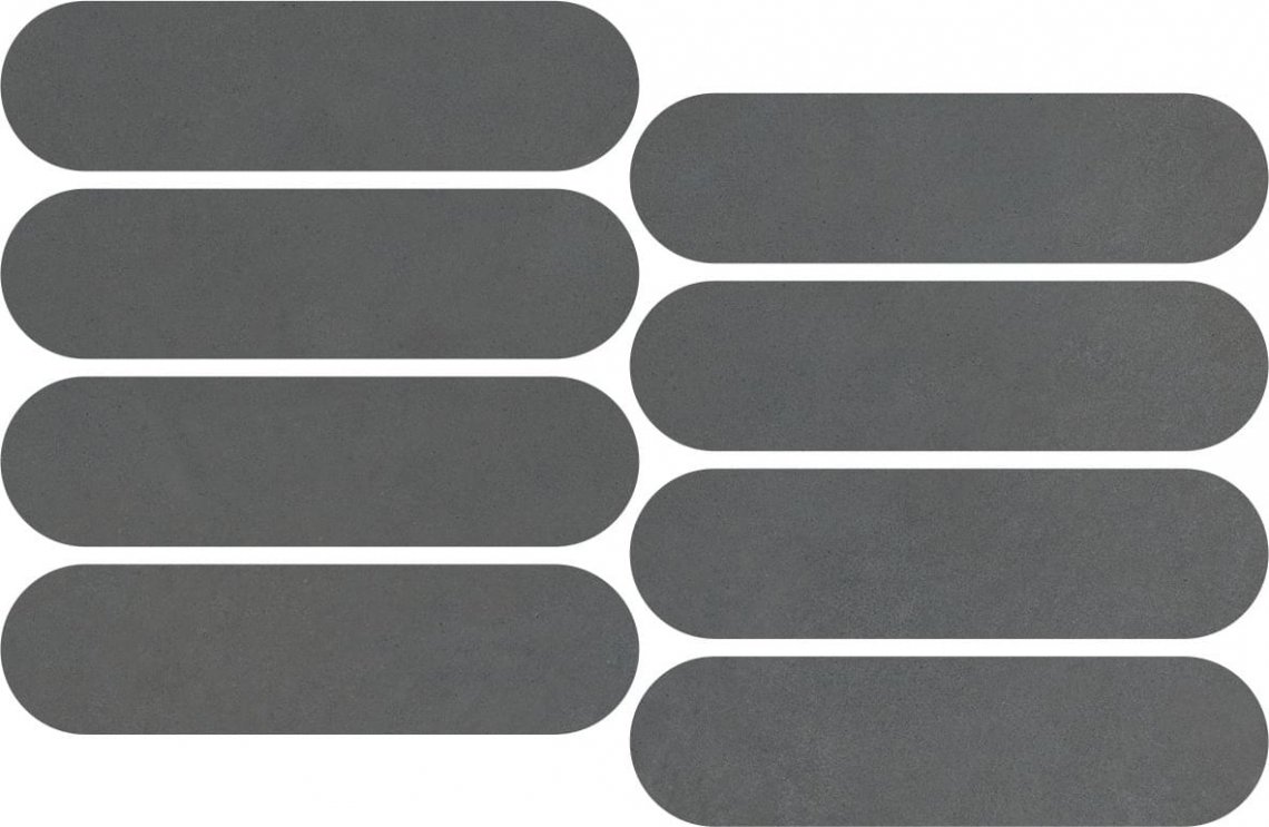 Impronta Italgraniti Nuances Nero Mosaico Ovale Strideup 19.5x37