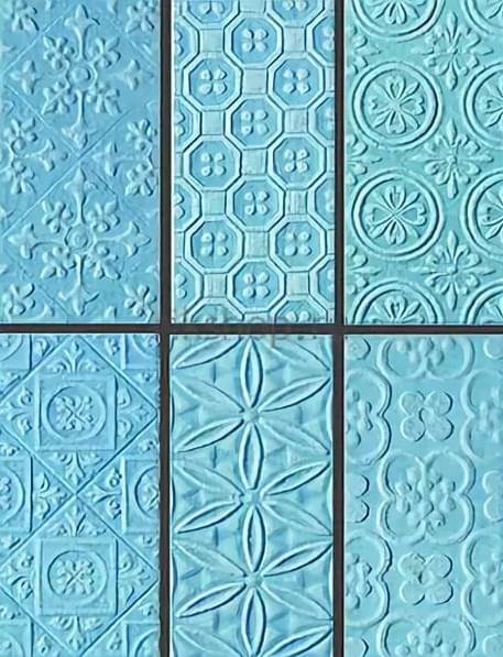 Impronta Italgraniti Square Blu Formelle Glitter Decoro 12.5x25