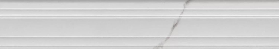 Керама Марацци Монте Тиберио Бордюр Багет Белый Глянцевый Обрезной 7.3x40