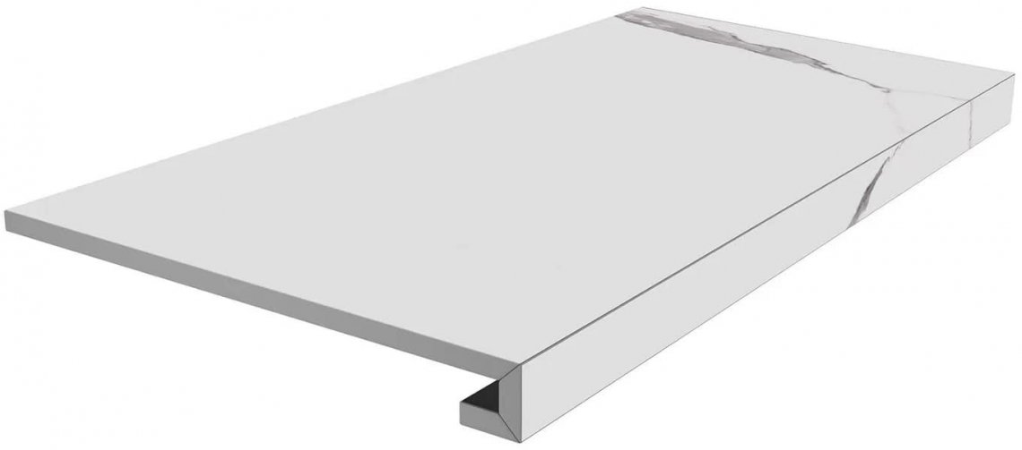 Керама Марацци Монте Тиберио Ступень Клееная Белый Матовый 33x80