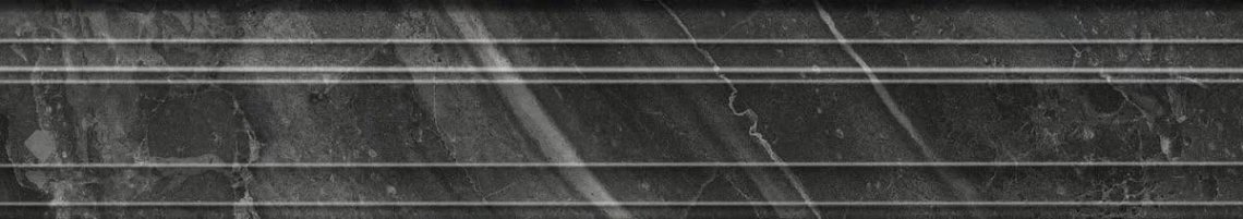 Керама Марацци Риальто Бордюр Багет Чёрный Глянцевый Обрезной 7.3x40