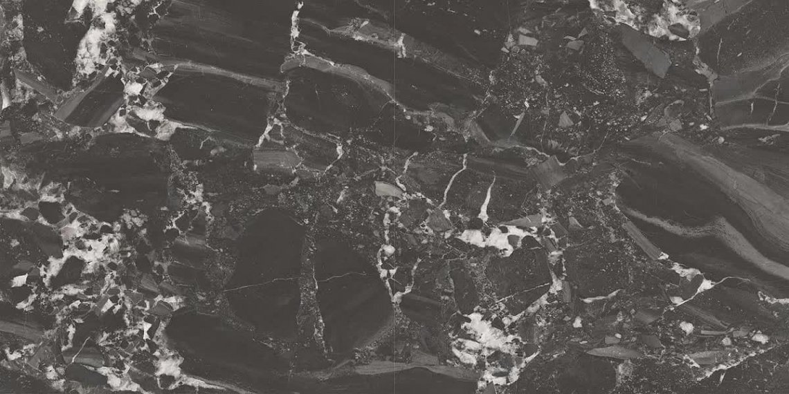 Керама Марацци Риальто Чёрный Лаппатированный Обрезной 80x160