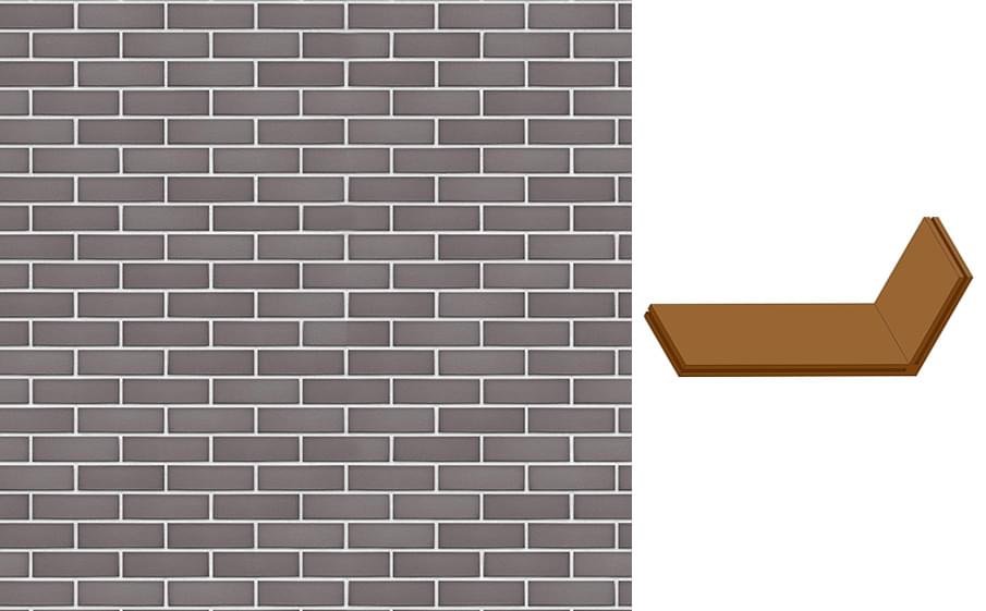 King Klinker Dream House Угловая Плитка Grey Eminence 23 14 mm 11.5x24