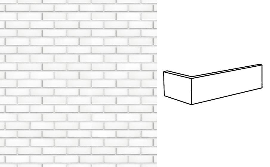 King Klinker Dream House Угловая Плитка Just White 29 12x25