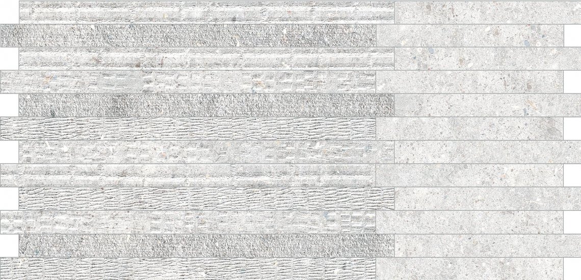 La Fabbrica Ava Agglomerate Decoro Muretto Pearl Nat Lapp 30x59.6