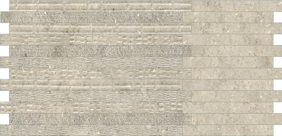 La Fabbrica Ava Agglomerate Decoro Muretto Shell Nat Lapp 30x59.6