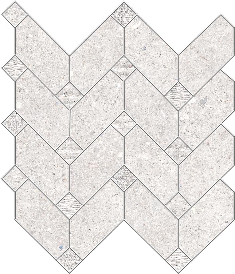 La Fabbrica Ava Agglomerate Mosaico Freccia Pearl Nat Lapp 30x35