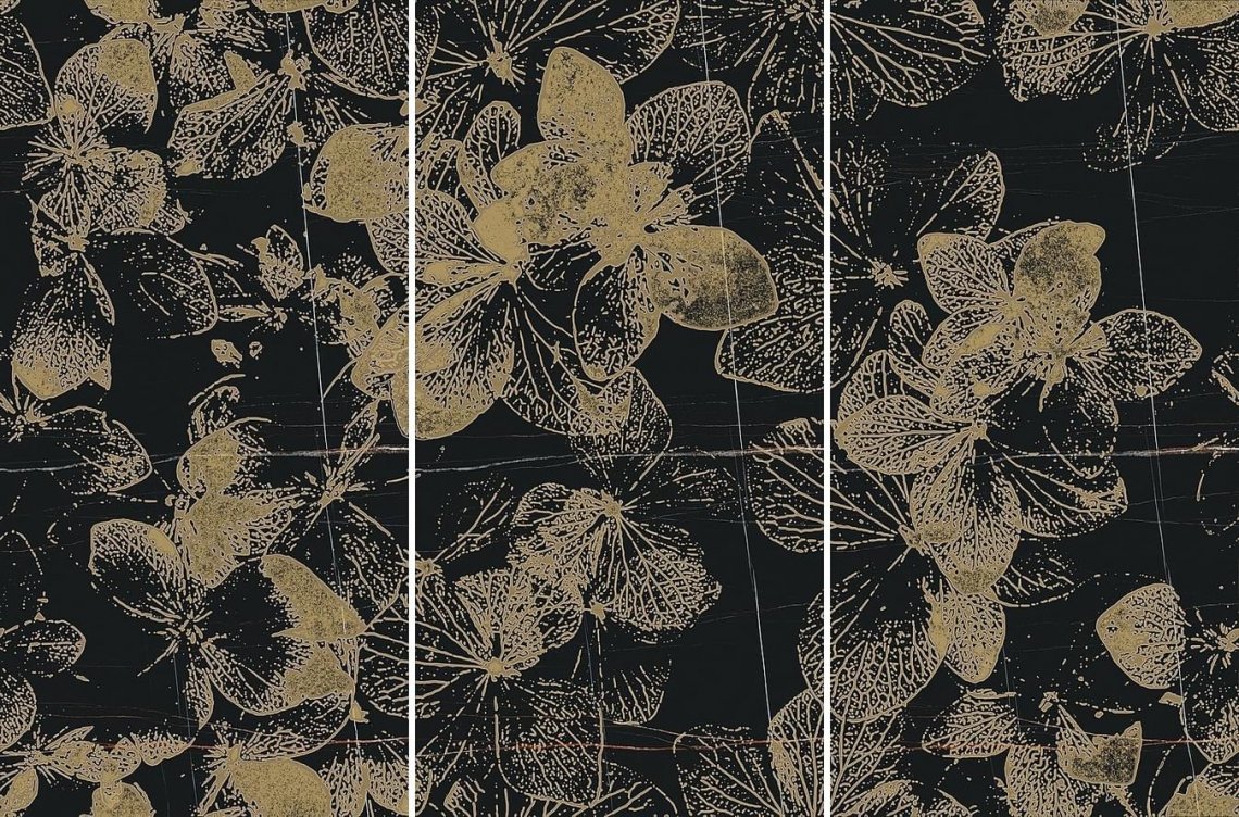 La Fabbrica Ava Marmi Flower Sahara Noir Lapp Rett 120x180