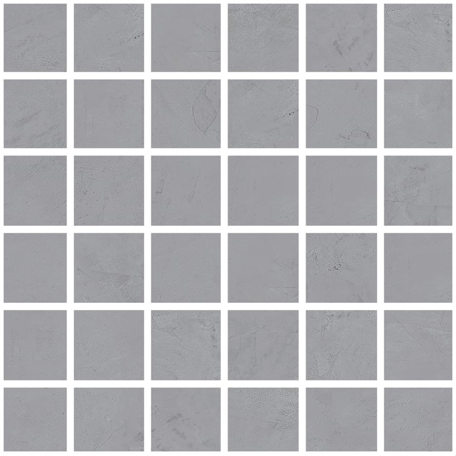 La Fabbrica Ava Resine Mosaico Grigio Rett Su Rete 30x30
