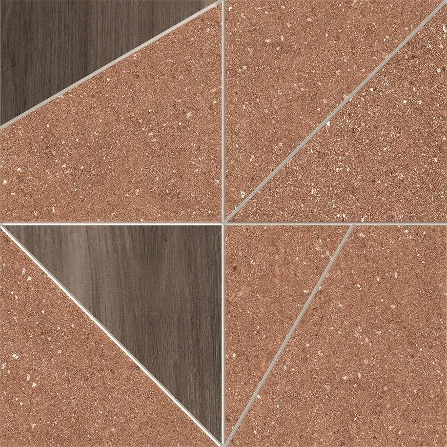 Magica Libeccio Moka Grained Rust Tangram 29x29