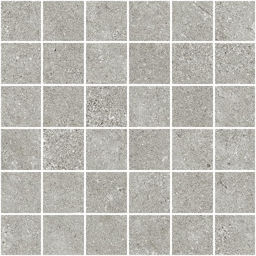 Monocibec Tradition Pierre Grise Mosaico 4.7x4.7 Naturale Rettificato Su Rete 30x30