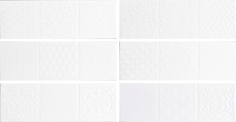 Monopole Esencia Relieve Blanco Brillo 10x30
