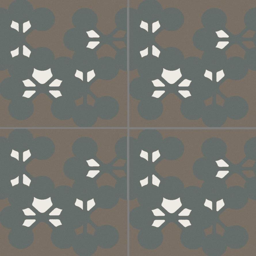 Mutina Azulej Flores Nero 20x20