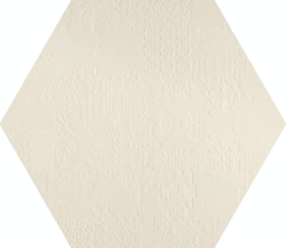 Mutina Dechirer Esagono Decor Bianco 60x60