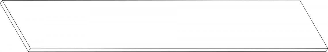 Mutina Rombini Listello Di Chiusura Glossy Blanc 8x31.5