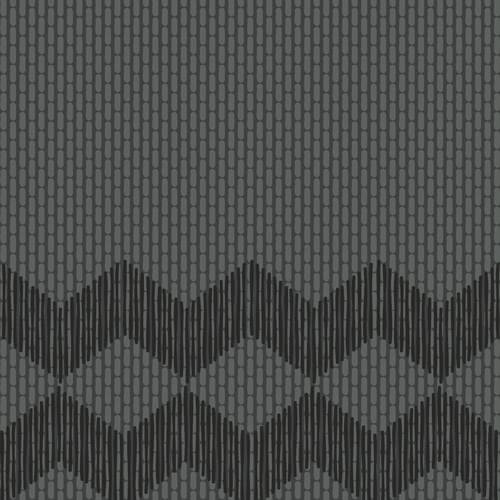 Mutina Tape Zigzag Half Black 20.5x20.5