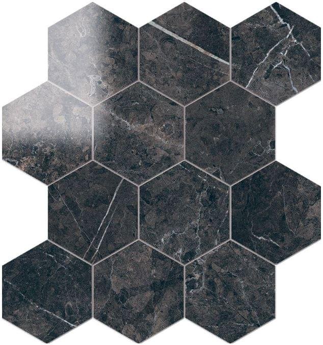 Novabell Imperial Esagona Nero Imperiale Lappato 30x26