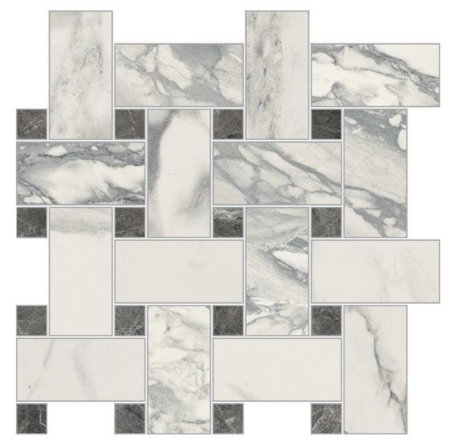 Novabell Imperial Michelangelo Intreccio Levigato Bianco Arabescato 30x30