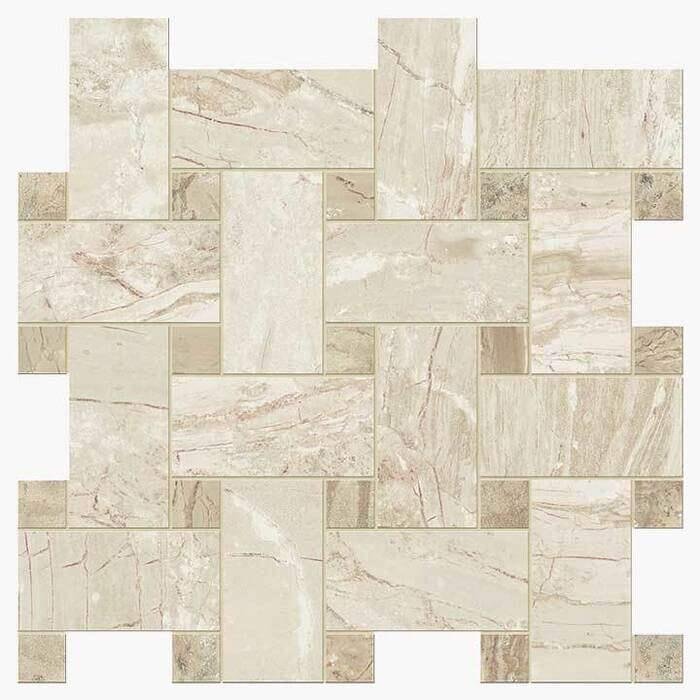 Novabell Imperial Mosaico Intreccio Crema Silk 30x30