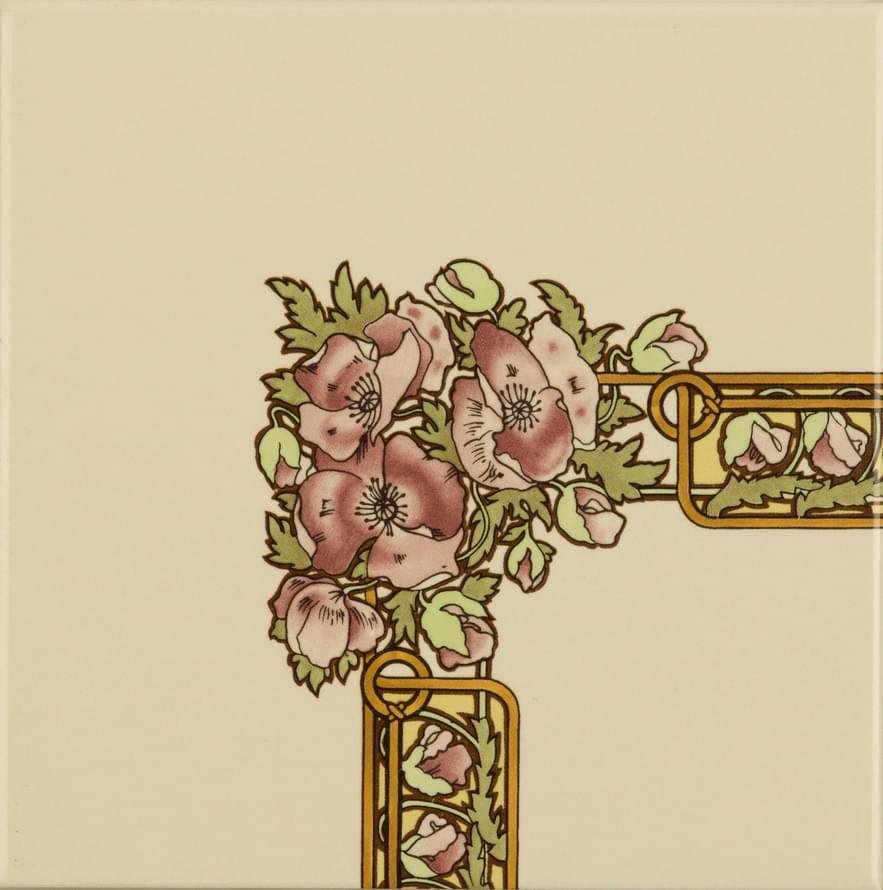 Original Style Artworks Colonial White Nocturnal Slumber Corner Tile 15.2x15.2