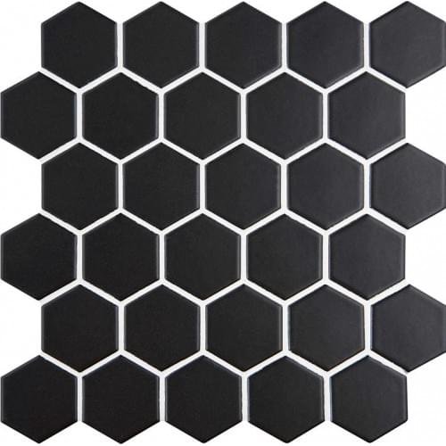 Original Style Mosaics Black Honeycomb Large Sheet 27x32