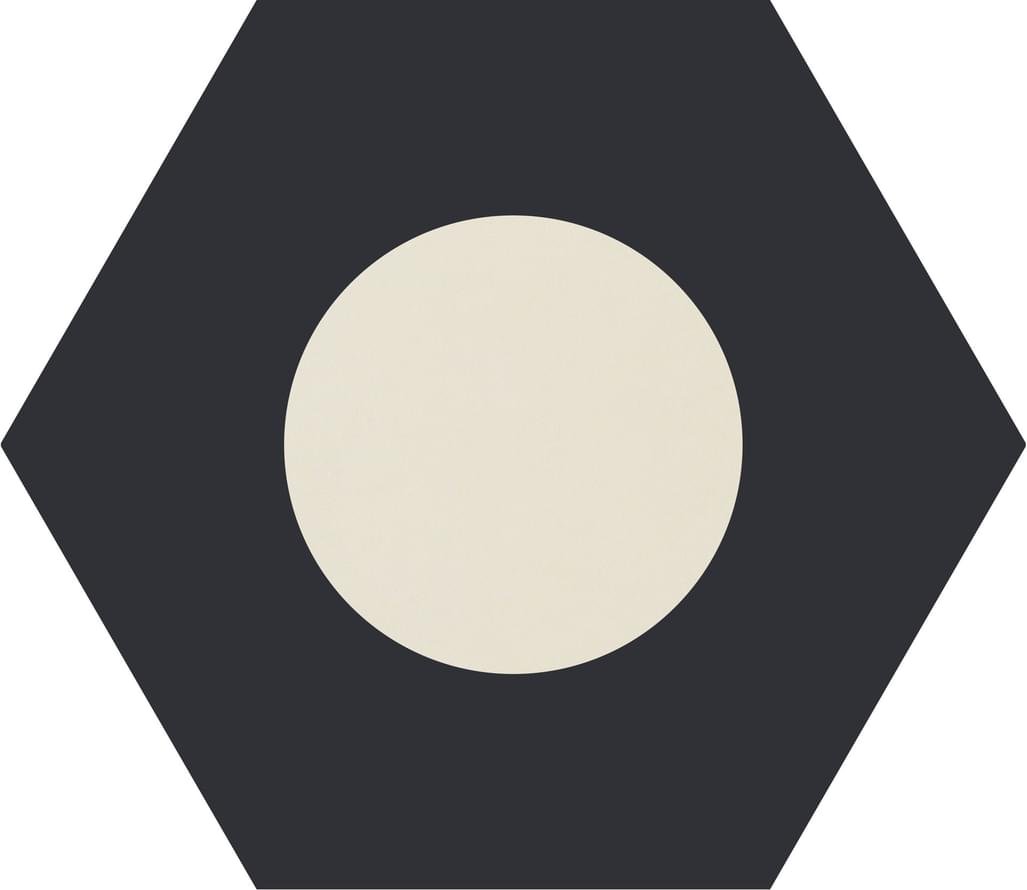 Ornamenta Core Basic Dot Negative White D 60 Hexagon 60x60