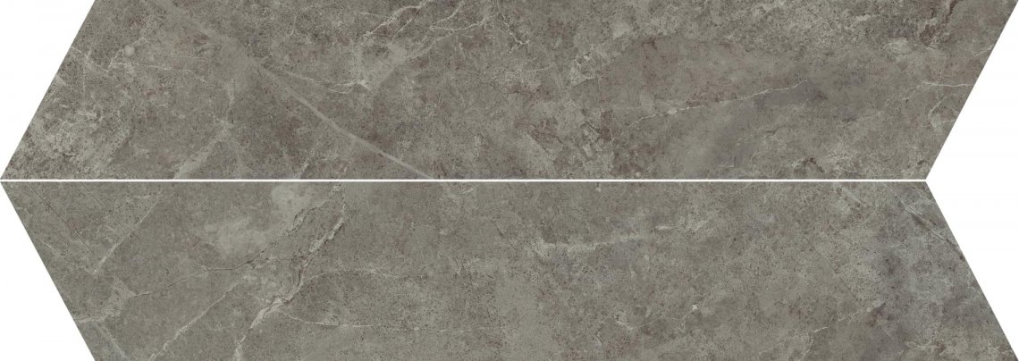 Panaria Trilogy Chevron Sandy Grey Soft Rect 10x60