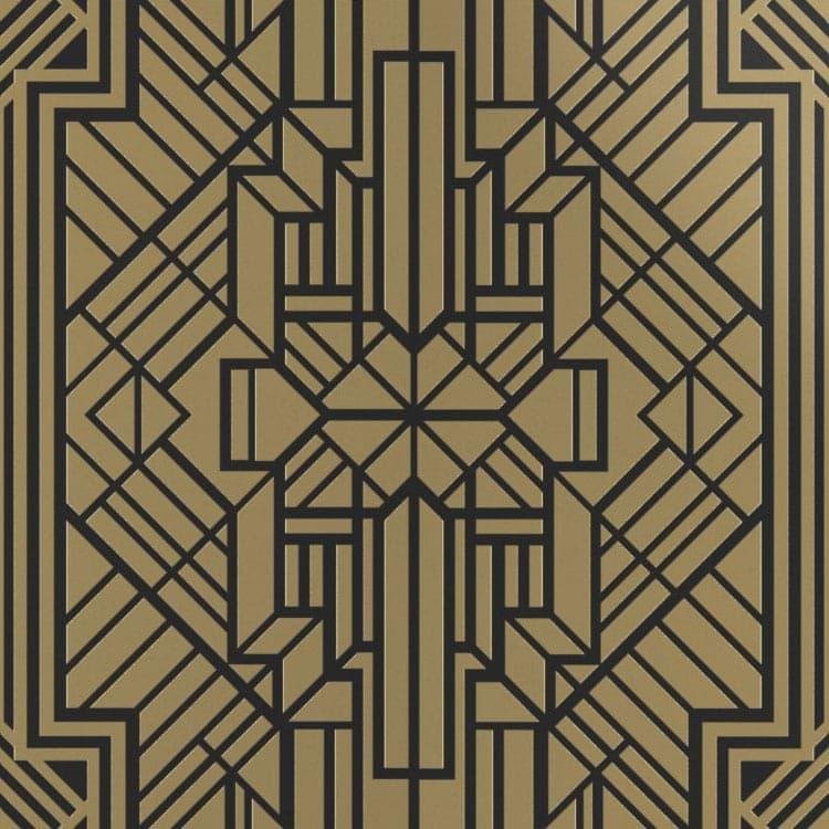 Petracers Swing Labirinto Ottone Su Nero Matt 60x60