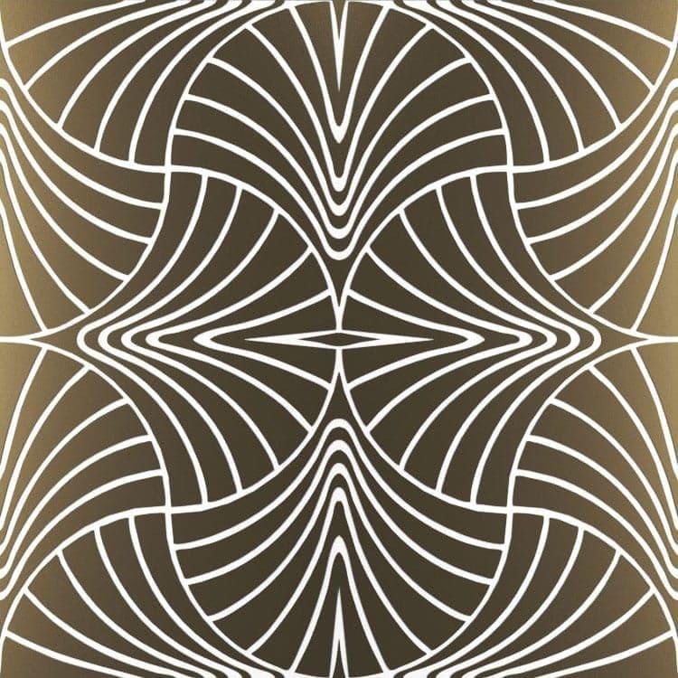 Petracers Swing Piuma Ottone Su Bianco Matt 60x60