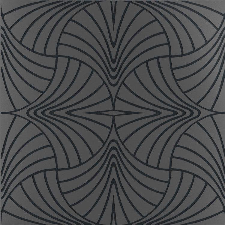 Petracers Swing Piuma Silver Su Nero Matt 60x60