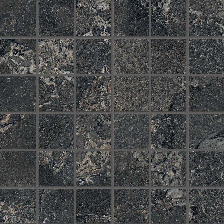 Provenza Unique Intensity Mosaico 5X5 Cobblestone Black 30x30
