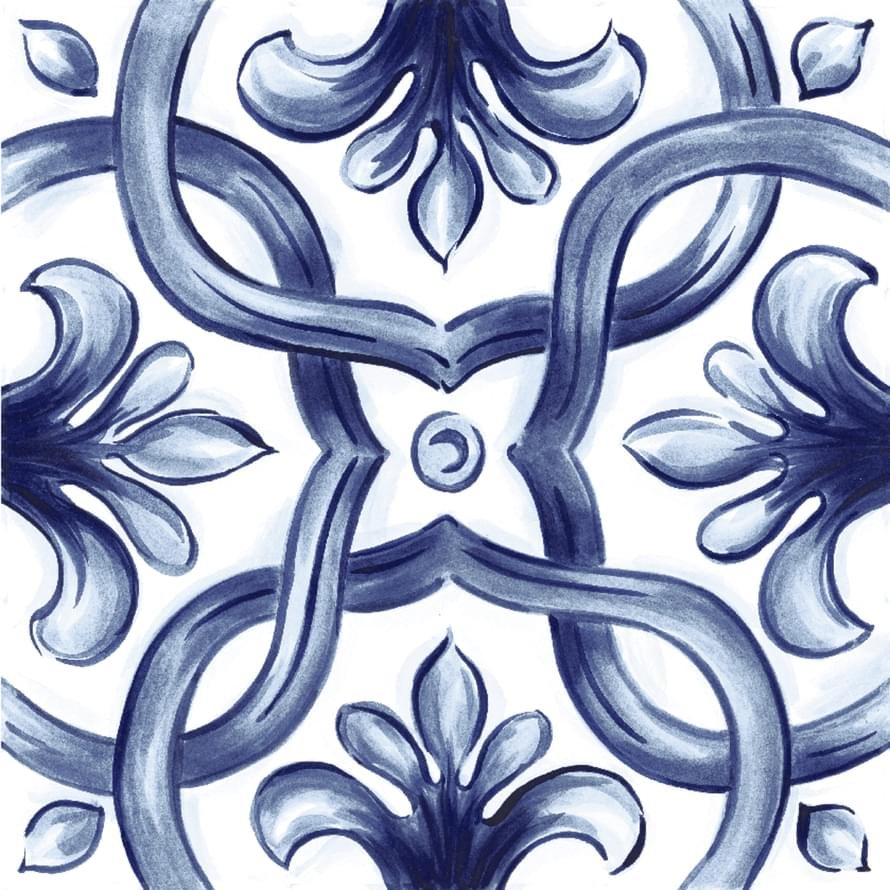 Ragno Amuri Decoro Maiolica Tappeto 2 Glossy 20x20