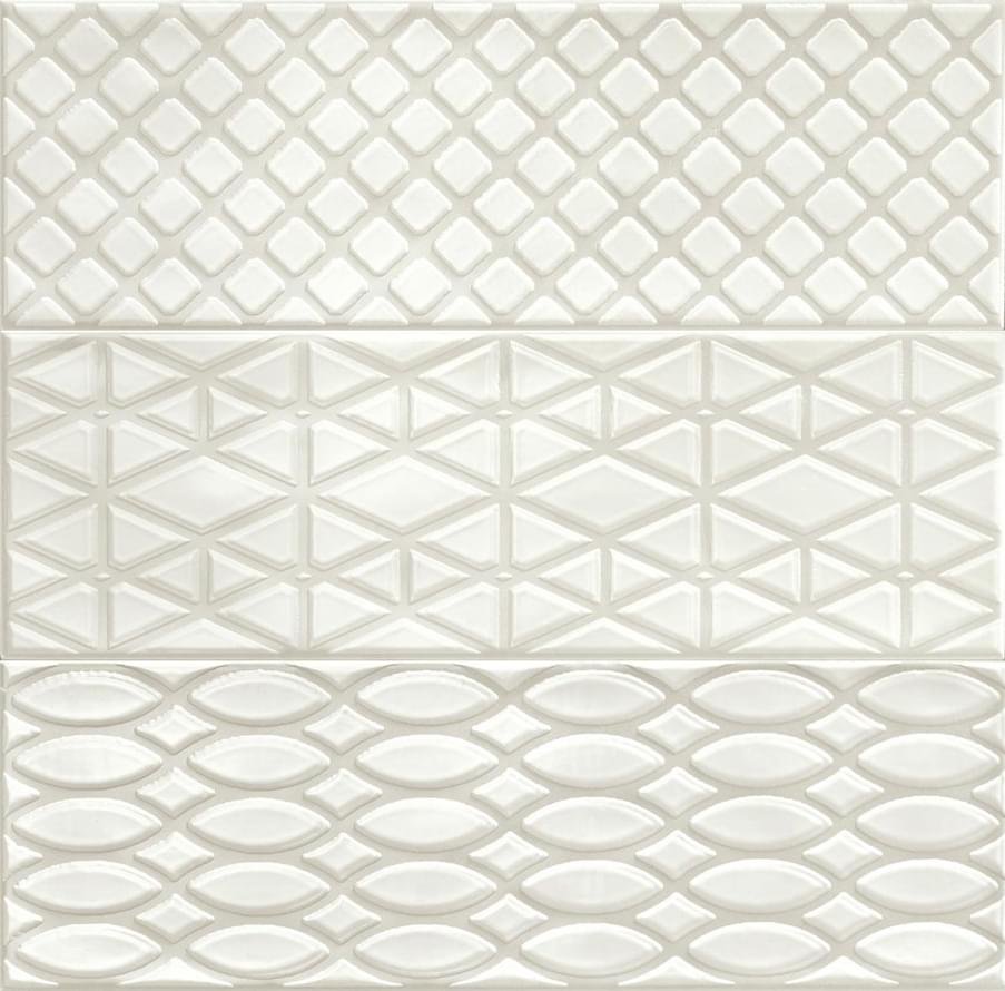 Ragno Brick Glossy Decoro Grey 2 10x30