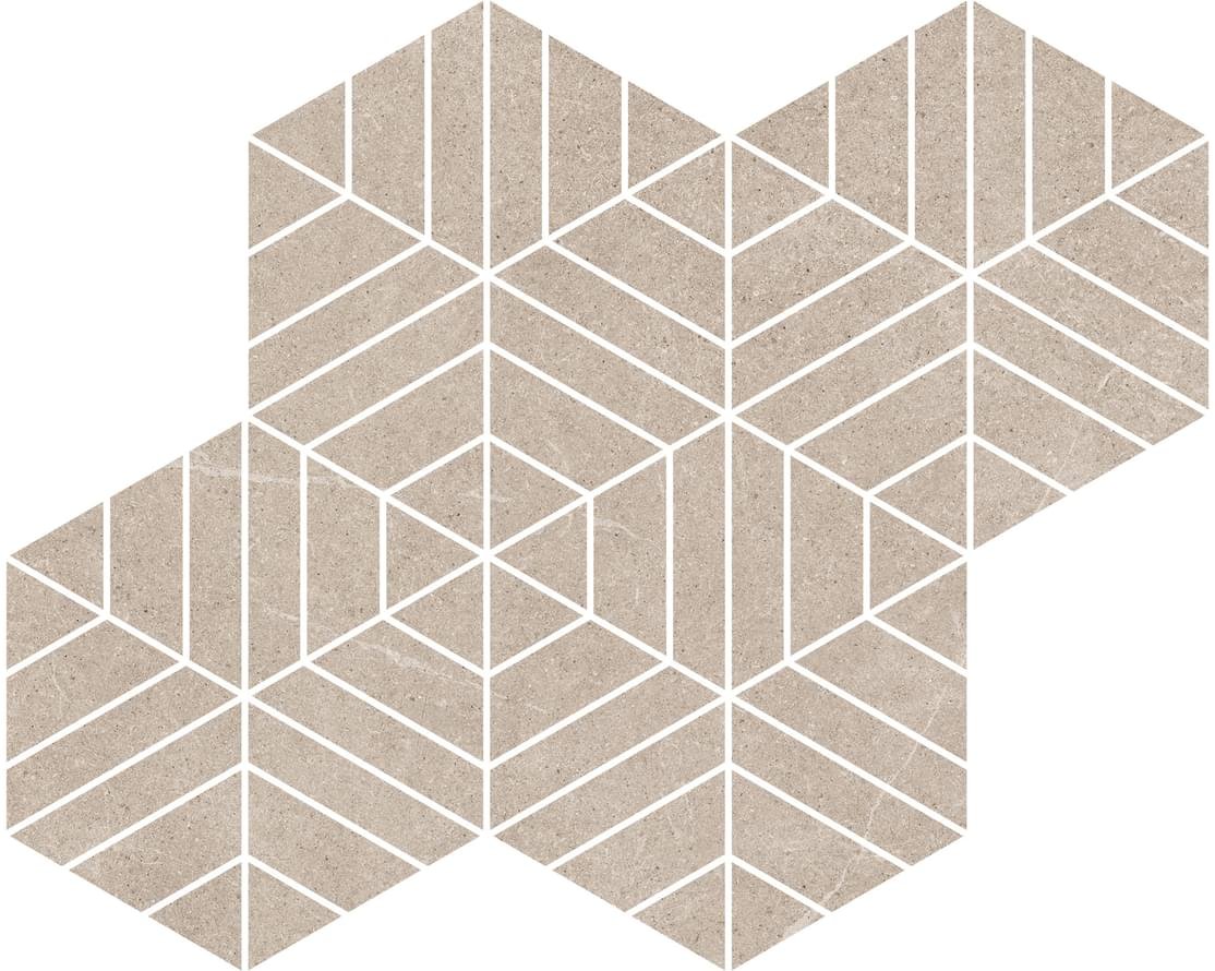 Ricchetti Ease Esagona Mosaico T72 Greige Nt 27.8x34.8