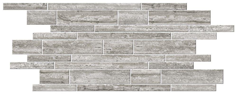 Ricchetti Italian Icon Vein Cut Grey Muretto Mosaico Nat 30x60