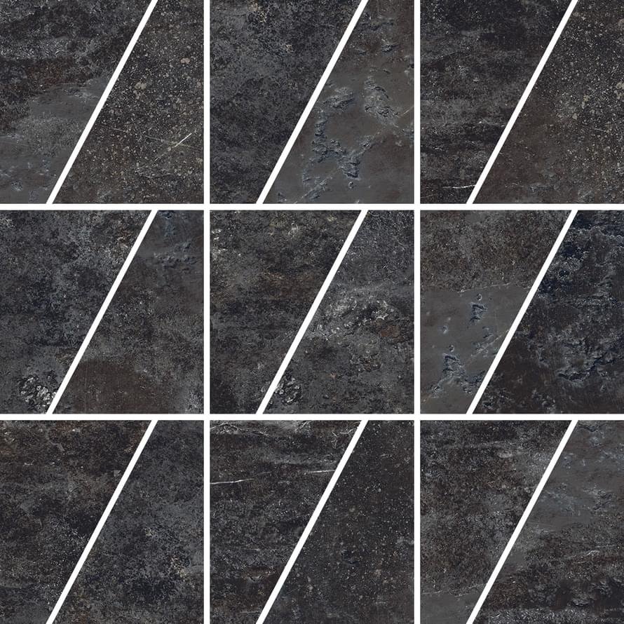 Rondine Ardesie Dark Mosaico Trapezio 30x30