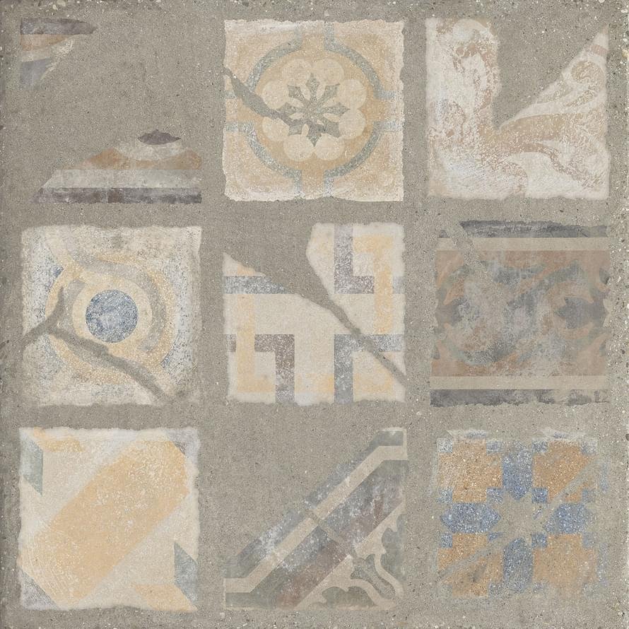 Rondine Loft Grey Dec Pompei Rect 100x100