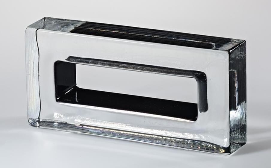 S.Anselmo Glass Bricks Black Monoforo 11.6x24.6