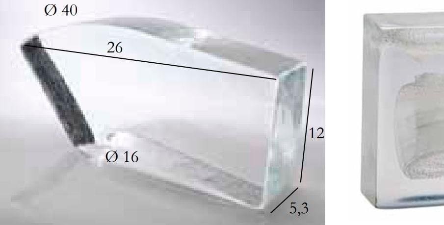 S.Anselmo Glass Bricks Cloud White Left Cornerbrick 11x22