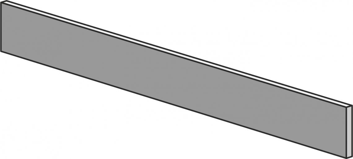 Serenissima Cir Costruire Metallo Nero Battiscopa 6.5x60