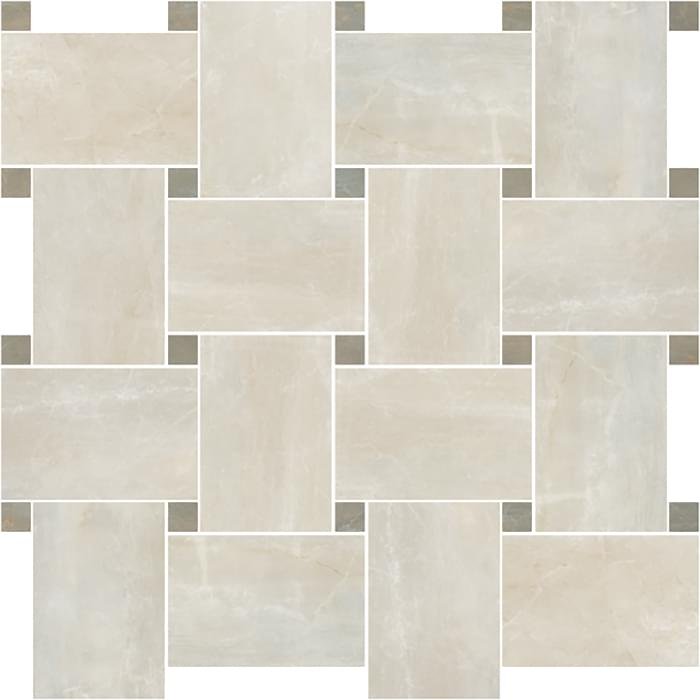 Serenissima Cir Fossil Mosaico Basket Crema Ret 30x30