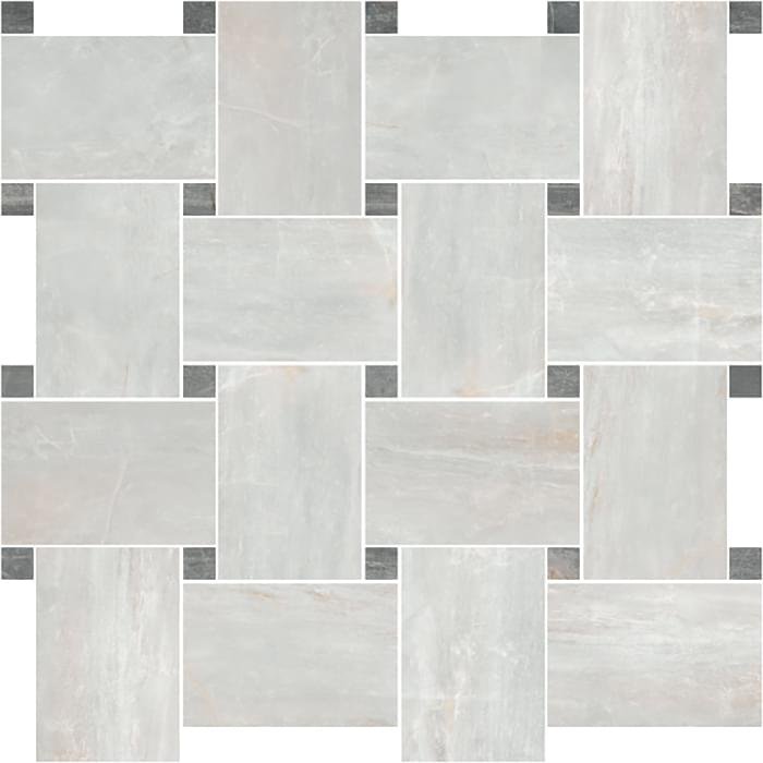 Serenissima Cir Fossil Mosaico Basket Perla Ret 30x30