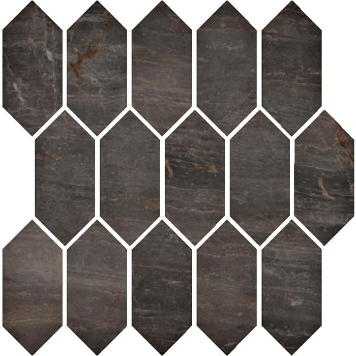 Serenissima Cir Fossil Mosaico Losanga Bruno Ret 30x30