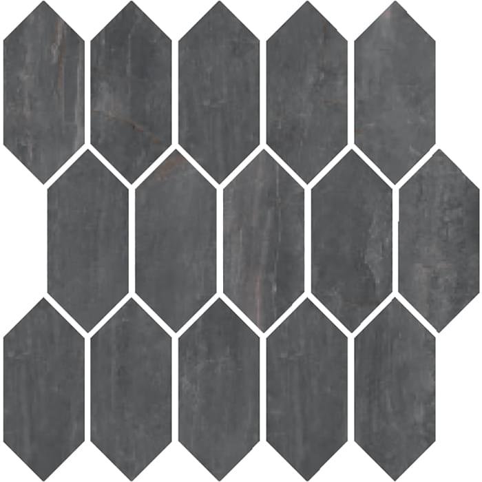 Serenissima Cir Fossil Mosaico Losanga Piombo Ret 30x30
